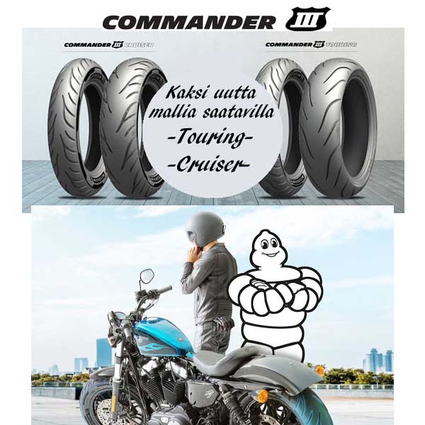 Moottoripyörän renkaat Michelin Commander 3